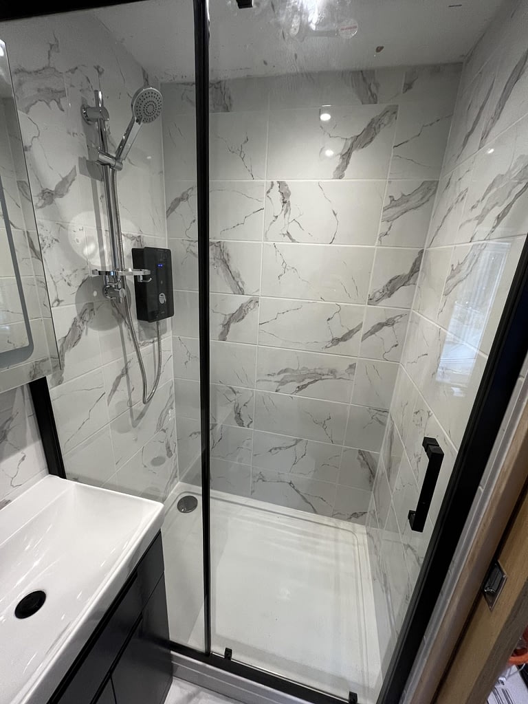 Luxury stone bathroom tiles fitted in Cambridge